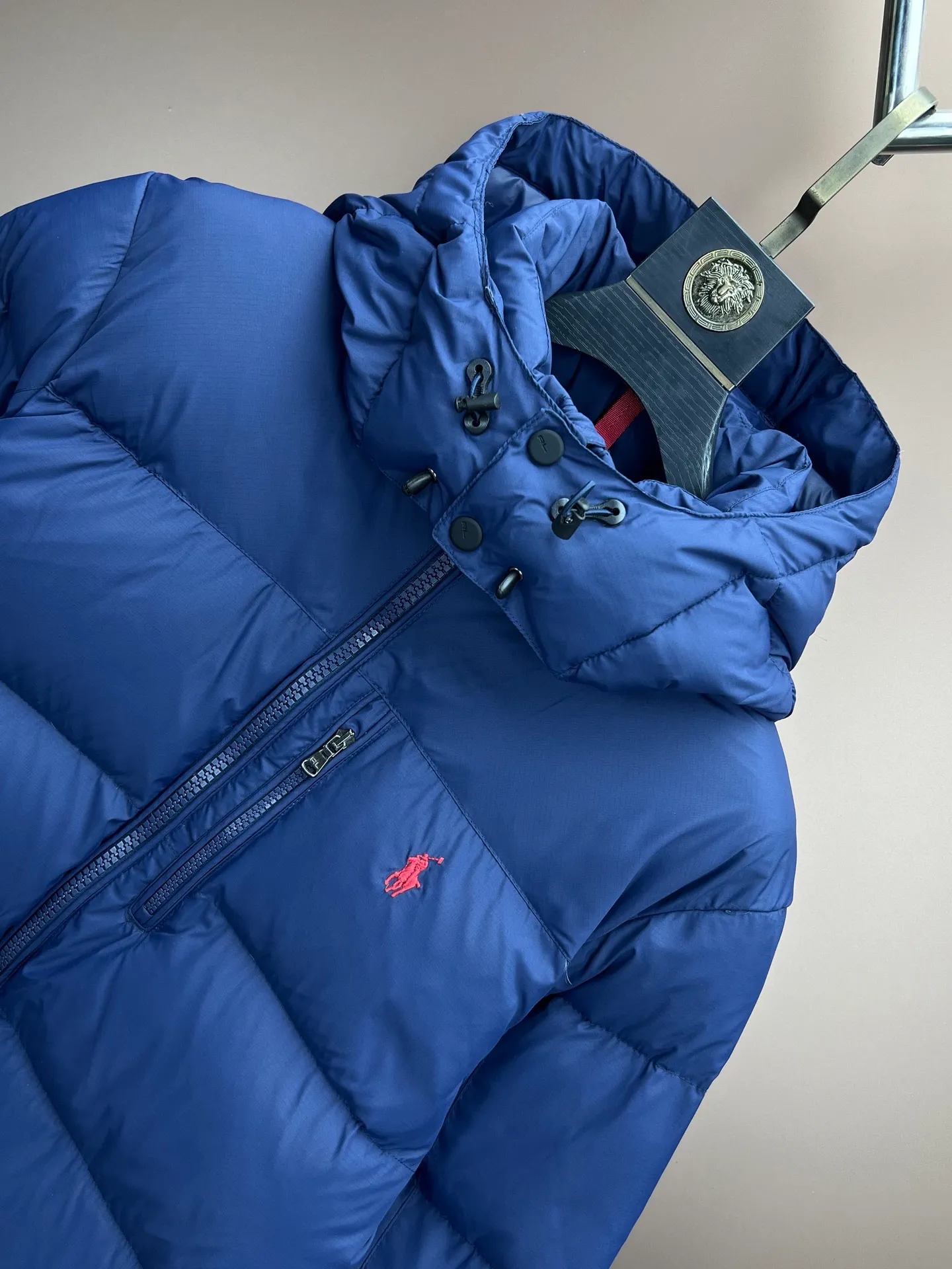 P800 Ralph Lauren classic down jacket, 80% white duck down filling, customized hardware, waterproof and anti-static fabric, three-layer lining to prevent velvet running, color, blue, black, size smLXL